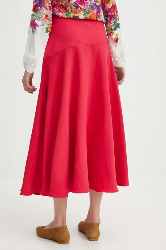 Spódnica damska maxi z rozcięciem kolor różowy 90 % Wiskoza, 10 % Poliester