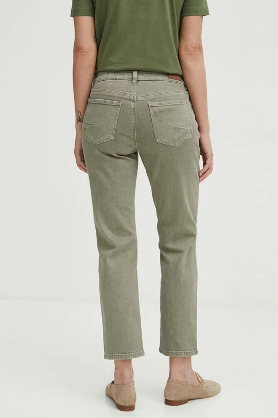 Jeansy damskie straight kolor zielony Materiał główny: 98 % Bawełna, 2 % Elastan Podszewka: 100 % Bawełna