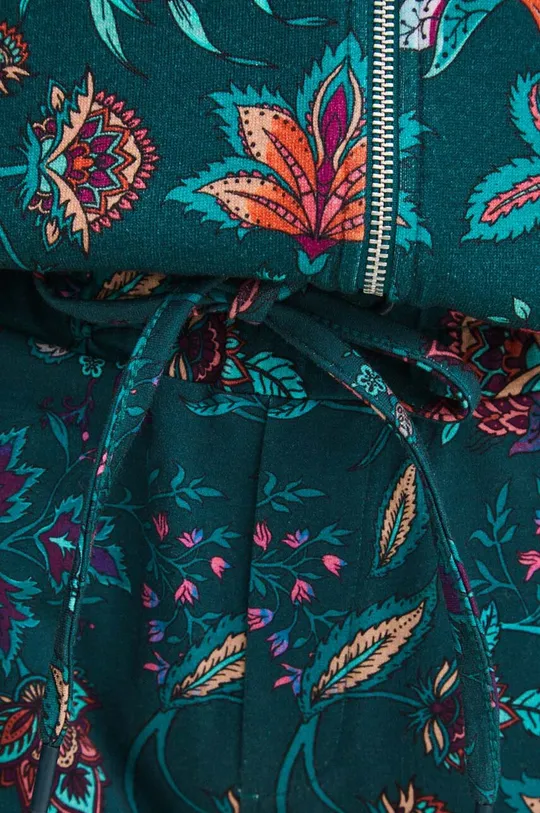turkusowy Spodnie dresowe damskie wzorzyste kolor turkusowy