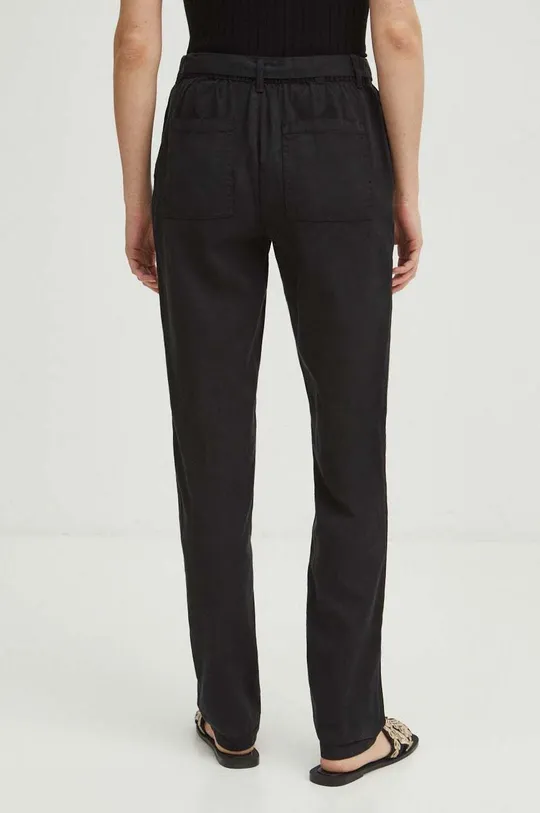 Kalhoty dámské jednobarevné černá barva <p>Hlavní materiál: 100 % Lyocell Doplňkový materiál: 100 % Bavlna</p>