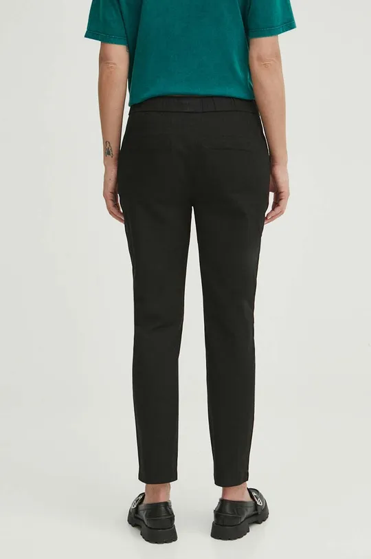 Spodnie damskie gładkie kolor czarny 98 % Bawełna, 2 % Elastan