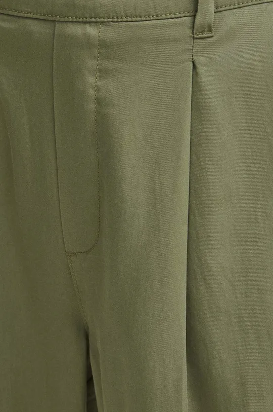 zelená Kalhoty dámské zelená barva