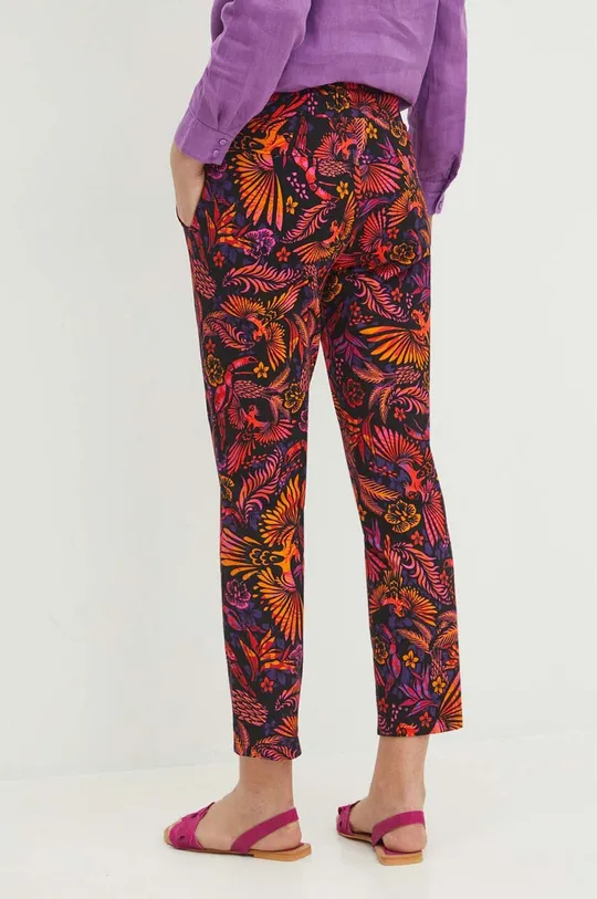 Spodnie dresowe bawełniane damskie wzorzyste kolor multicolor 95 % Bawełna, 5 % Elastan