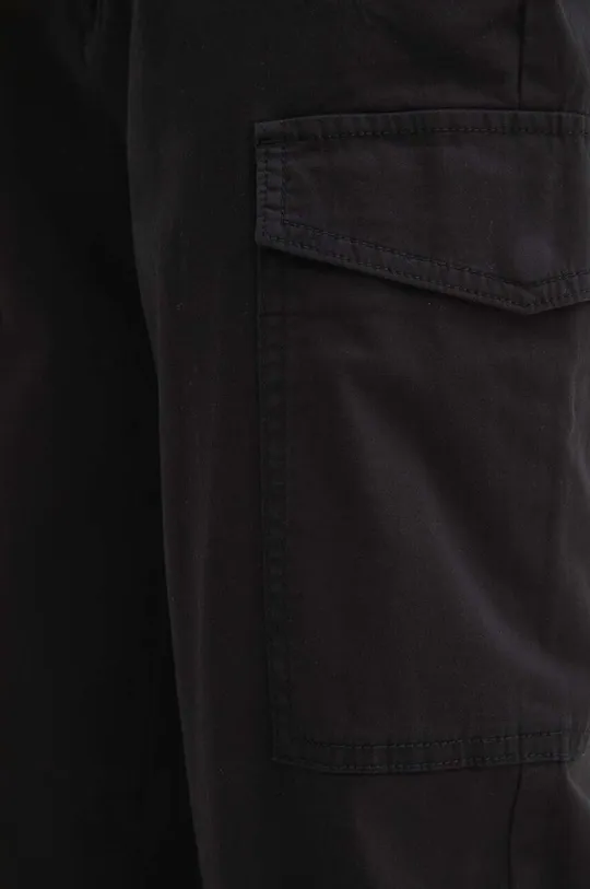 czarny Spodnie damskie z kieszeniami cargo kolor czarny