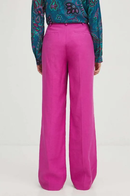 Nohavice dámske ružová farba Hlavný materiál: 90 % Viskóza, 10 % Polyester Doplnkový materiál: 100 % Polyester