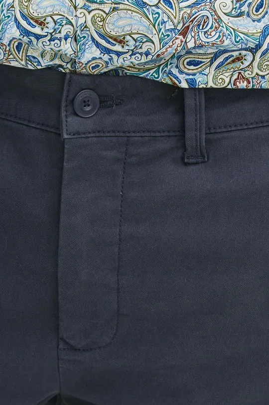granatowy Spodnie męskie slim gładkie kolor granatowy