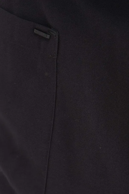 czarny Spodnie męskie chino gładkie kolor czarny