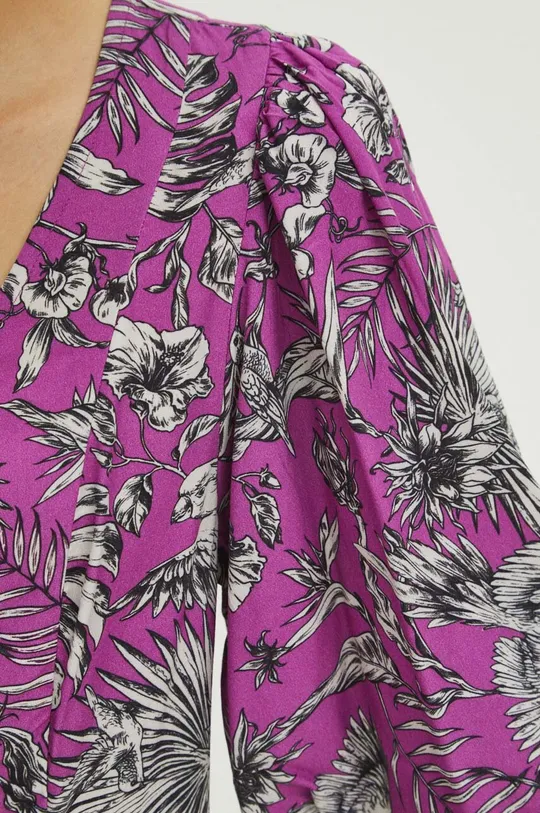 Šaty dámské mini se vzorem růžová barva Dámský