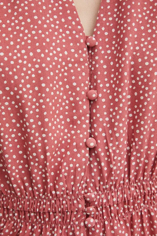 Šaty dámské maxi se vzorem růžová barva Dámský