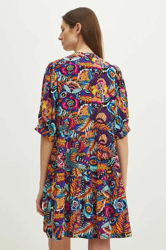 Sukienka damska mini oversize wzorzysta kolor multicolor 100 % Wiskoza