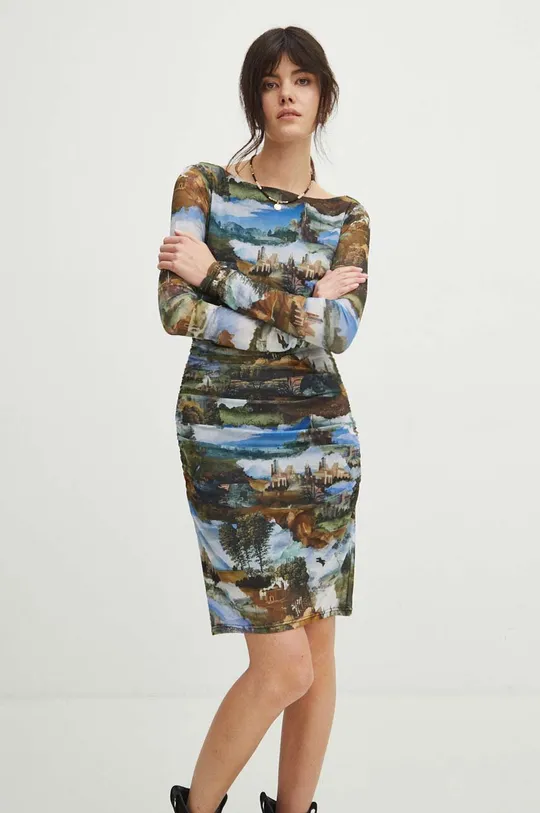Šaty dámske mini z kolekcie Eviva L'arte <p>Hlavný materiál: 92 % Polyester, 8 % Elastan Podšívka: 95 % Polyester, 5 % Elastan</p>