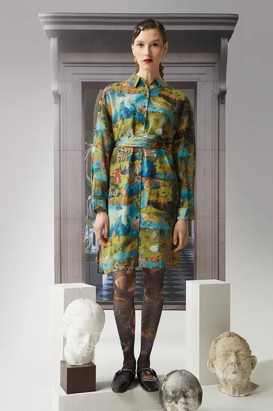 viacfarebná Šaty midi z kolekce Eviva L'arte více barev Dámsky