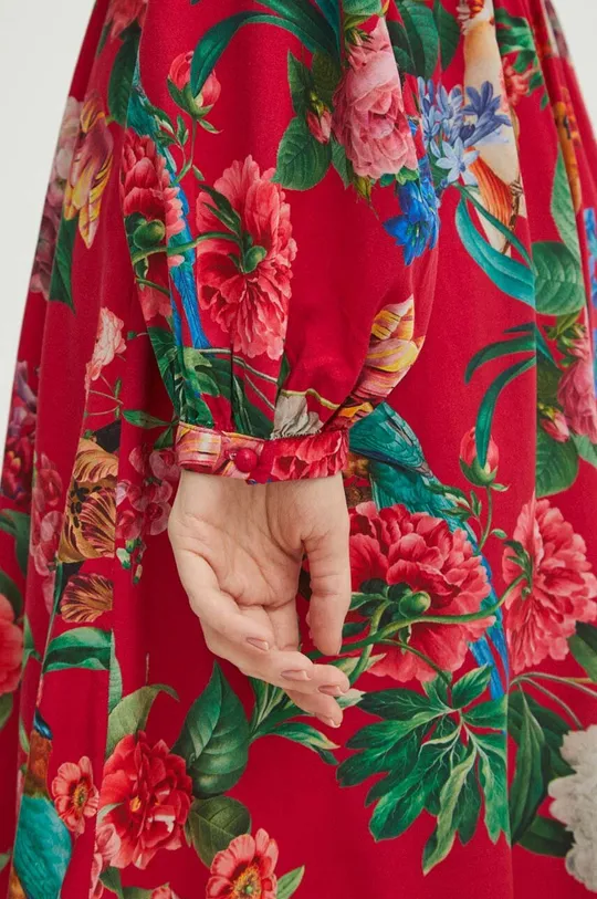Šaty dámska mini kvetované ružová farba Dámsky