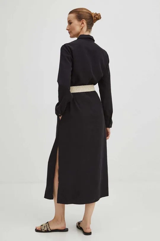 Šaty dámska čierna farba 90 % Viskóza, 10 % Polyester