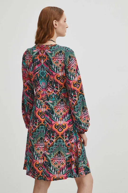 Sukienka damska mini wzorzysta kolor multicolor 100 % Wiskoza