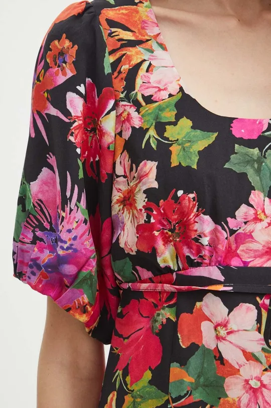 Šaty dámske maxi kvetované s prímesou modalu viac farieb Dámsky