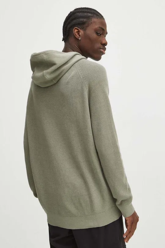 Bavlnený sveter pánsky zelená farba 100 % Bavlna