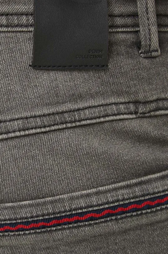 Rifľové krátke nohavice pánske sepraný denim čierna farba Pánsky