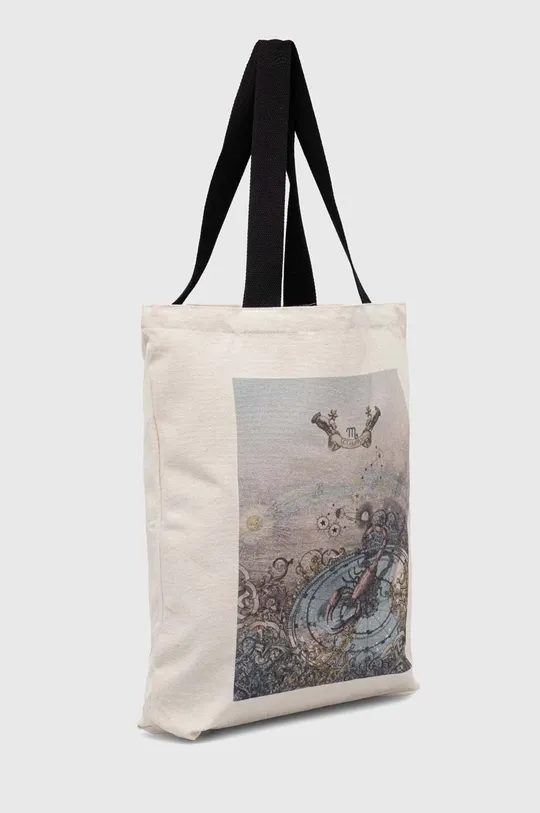 Bavlnená taška dámska z kolekcie Zverokruh- Škorpión béžová farba béžová