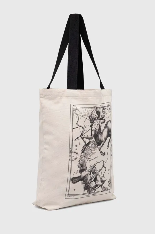 Bavlnená taška dámska z kolekcie Zverokruh - Strelec béžová farba béžová
