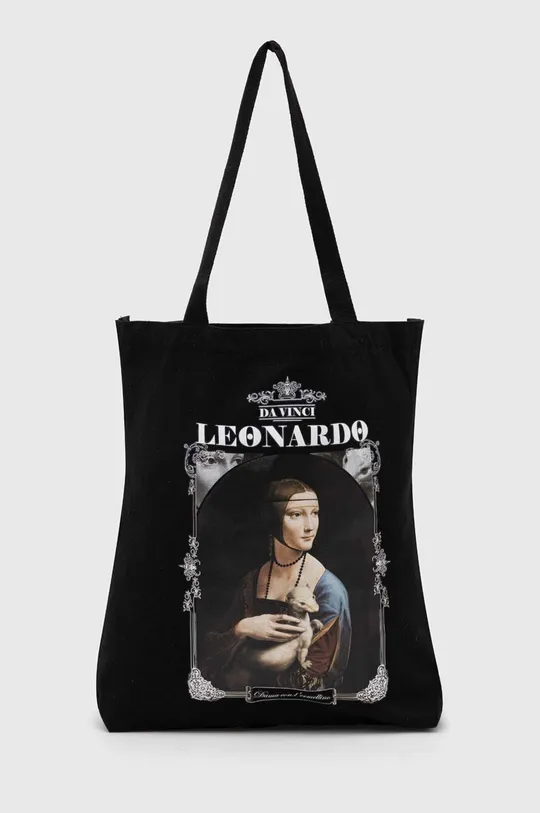 Bavlněná taška dámská z kolekce Eviva L'arte černá barva černá