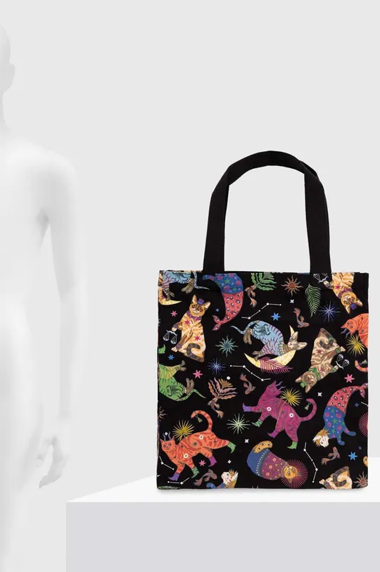 Bavlněná taška dámská z kolekce Den koček černá barva