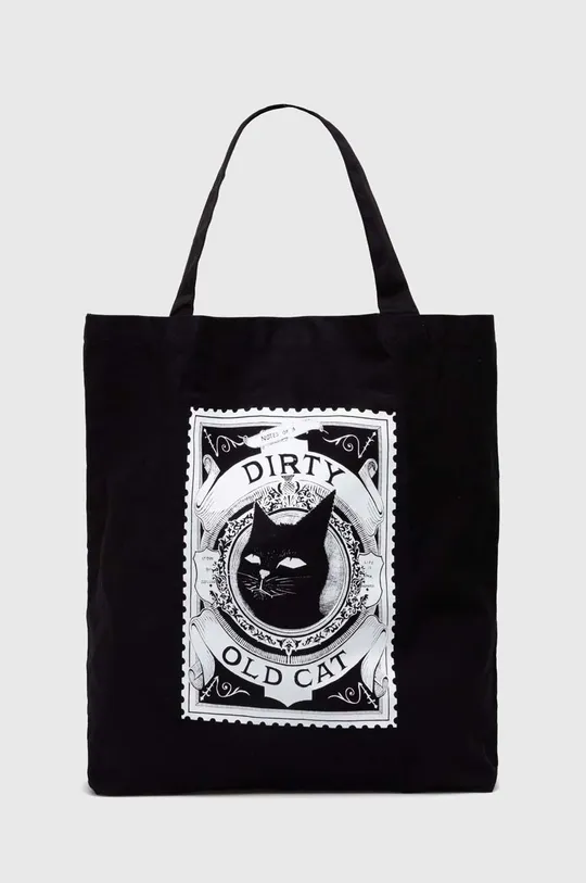 čierna Bavlnená taška dámska z kolekcie Graphics Series čierna farba Dámsky
