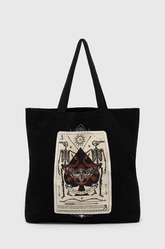 čierna Bavlnená taška z kolekcie Love Alchemy čierna farba Pánsky