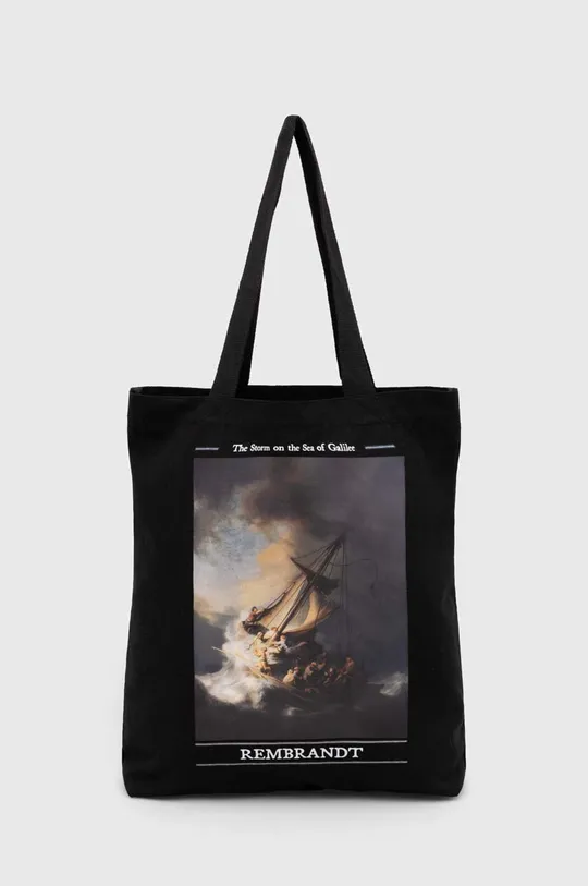 Bavlnená taška z kolekcie Eviva L'arte čierna farba čierna