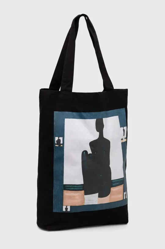 Bavlnená taška dámska z kolekcie Jerzy Nowosielski x Medicine čierna farba <p>Hlavný materiál: 100 % Bavlna Podšívka: 100 % Bavlna</p>