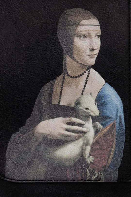 černá Kabelka dámská z eko-kůže z kolekce Eviva L'arte černá barva