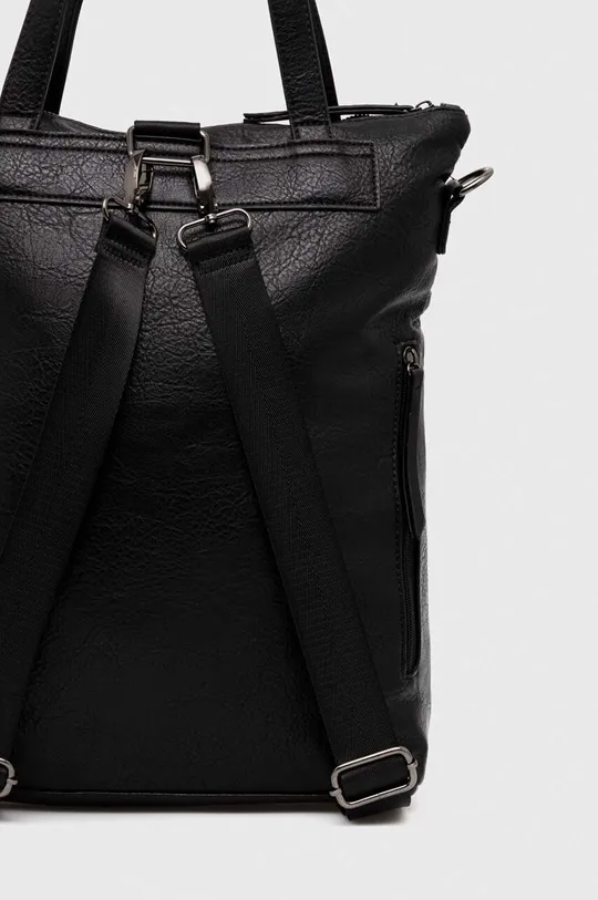 Kabelka dámská s funkcí batohu z eko-kůže černá barva <p>Hlavní materiál: 100 % Polyuretan Podšívka: 100 % Polyester</p>
