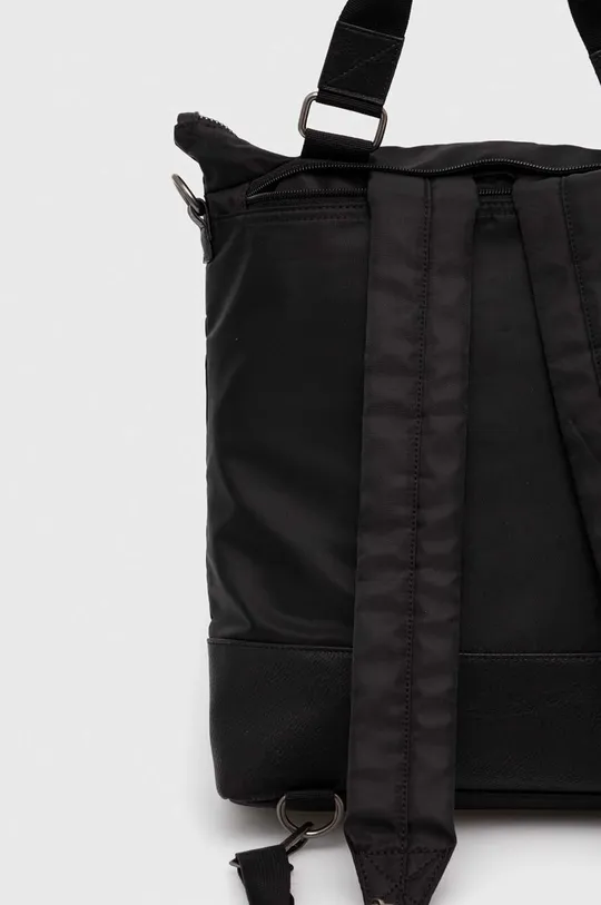 Taška pánska s funciou ruksaka hladká čierna farba <p>Hlavný materiál: 100 % Polyester Podšívka: 100 % Polyester Doplnkový materiál: 100 % Polyuretán</p>