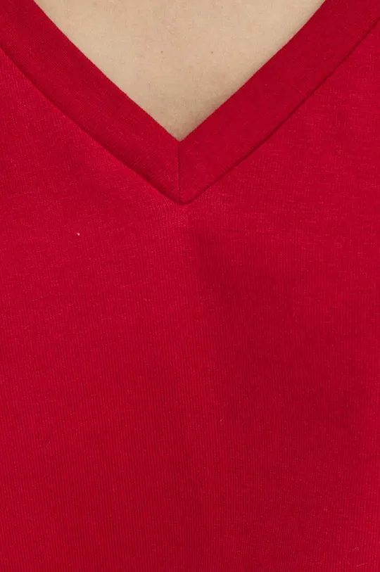 Bavlnené tričko dámske s prímesou elastanu ružová farba Dámsky