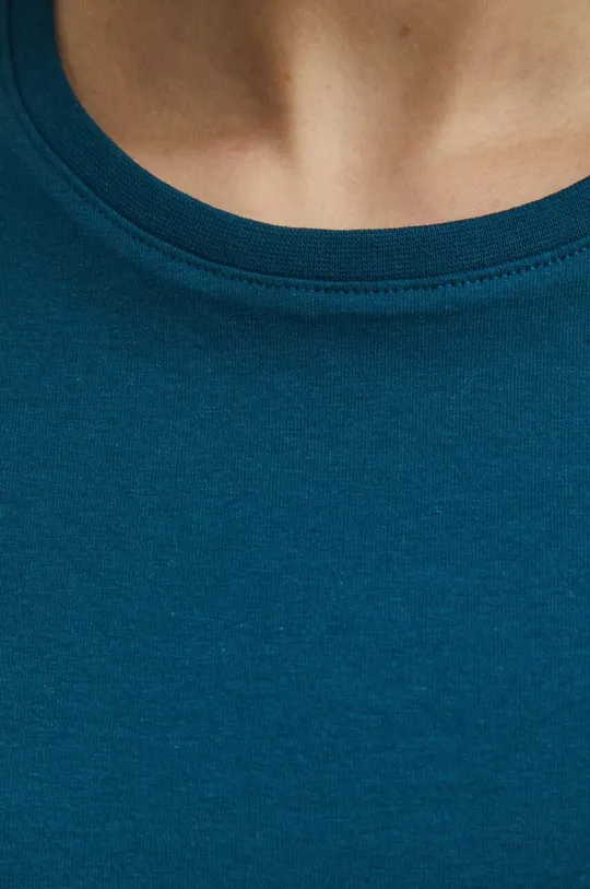 Bavlnené tričko dámsky tyrkysová farba