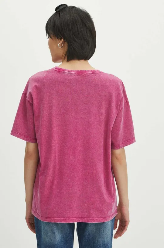 Bavlnené tričko dámske spraté ružová farba <p>100 % Bavlna</p>