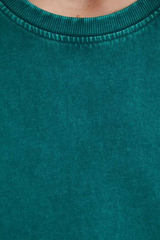 Bavlnené tričko dámske spraté zelená farba Dámsky