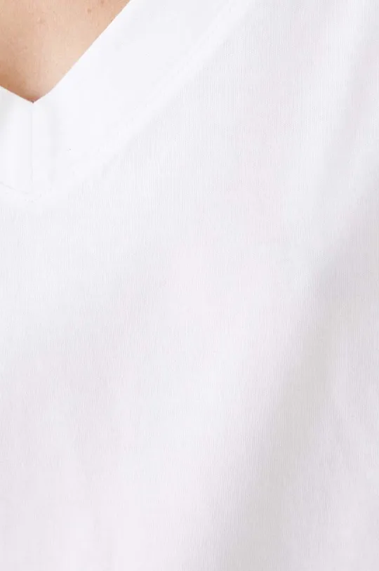 T-shirt bawełniany damski kolor biały Damski