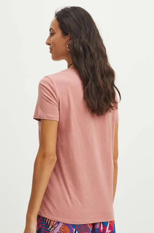 Bavlněné tričko růžová barva 100 % Bavlna