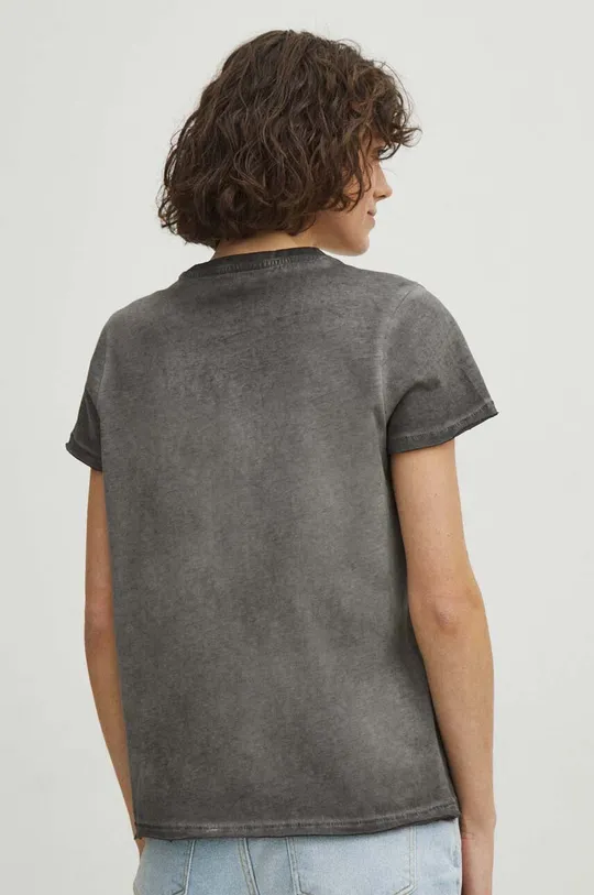 Bavlněné tričko dámská z kolekce Graphics Series šedá barva <p>100 % Bavlna</p>