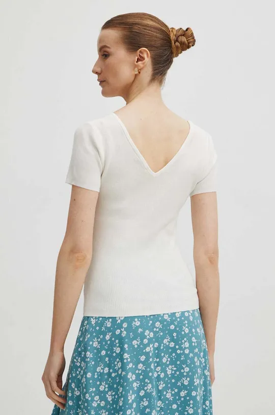 Tričko dámske sveterové béžová farba <p>80 % Viskóza, 20 % Polyamid</p>