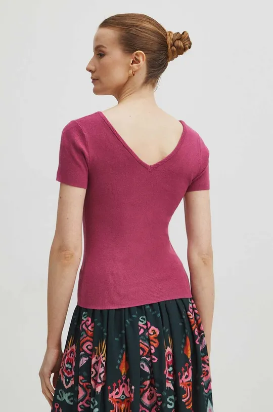 Tričko dámske sveterové ružová farba <p>80 % Viskóza, 20 % Polyamid</p>