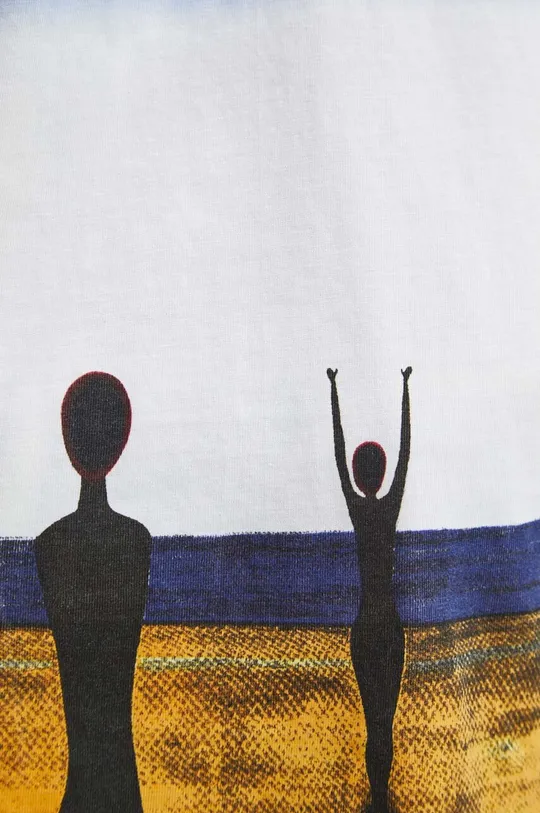 T-shirt bawełniany damski z kolekcji Jerzy Nowosielski x Medicine kolor multicolor
