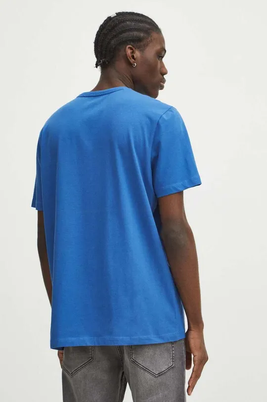 Bavlnené tričko pánske s elastanom hladké modrá farba <p>95 % Bavlna, 5 % Elastan</p>