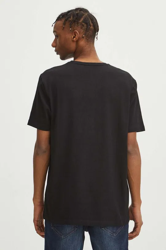 Bavlnené tričko pánske s elastanom hladké čierna farba <p>95 % Bavlna, 5 % Elastan</p>