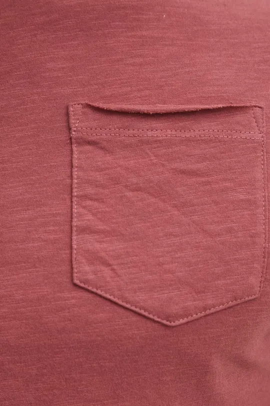 T-shirt bawełniany męski gładki kolor fioletowy Męski