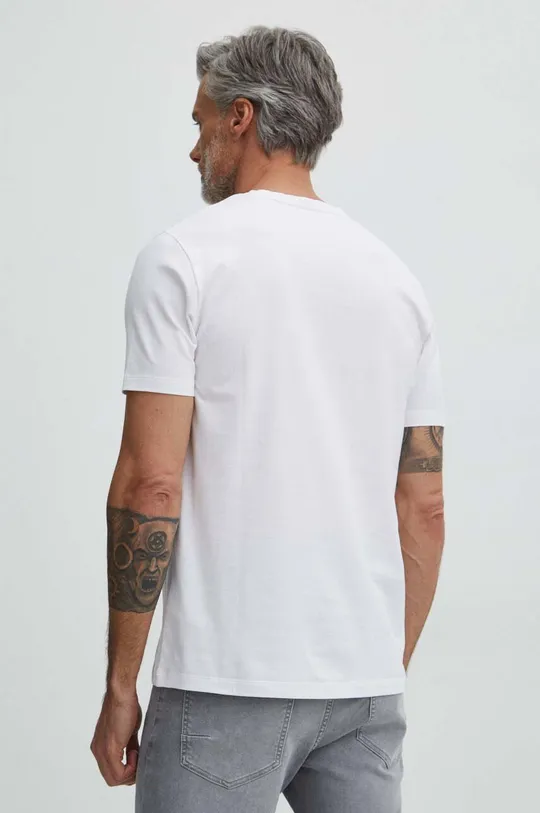Bavlněné tričko bílá barva 95 % Bavlna, 5 % Elastan