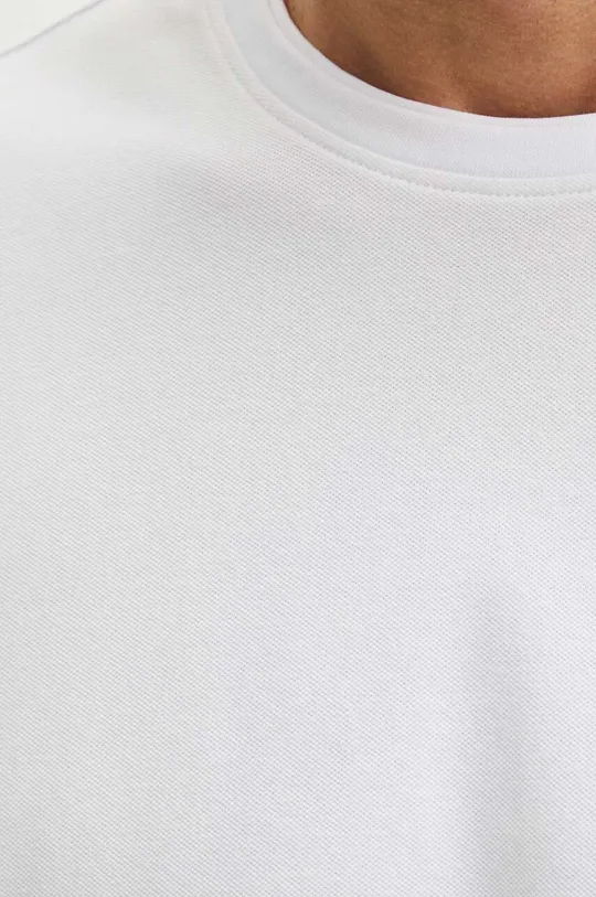 Bavlnené tričko pánsky biela farba Pánsky
