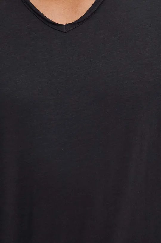 Bavlnené tričko pánsky čierna farba Pánsky
