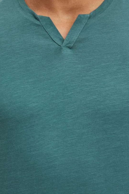 Bavlnené tričko pánsky zelená farba Pánsky